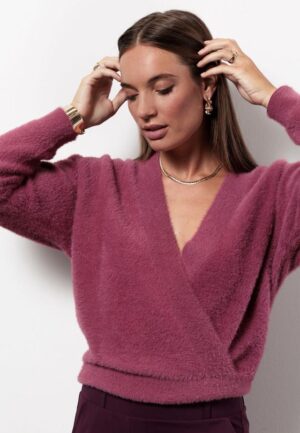 Studio Anneloes Nuri Wrap Pullover 13400 Trui 4500 Vintage Berry
