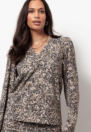 Studio Anneloes Valdis Animal Top 13433 T-shirt Lange Mouw 9014 Black/kit