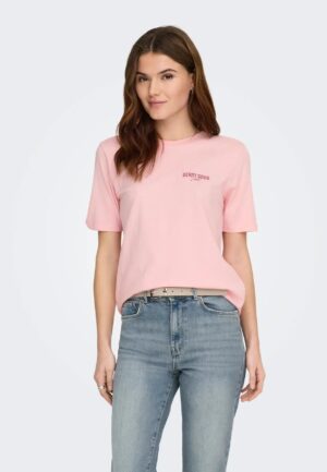 Only Onllucy Monja Ss Top Jrs Noos 15367829 T-shirt Korte Mouw 5016617 Rosy Touch Strawberry