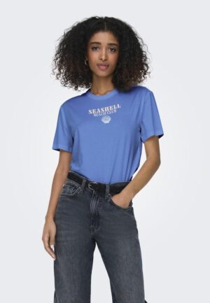 Only Onldina S/s Club Top Box Jrs 15346663 T-shirt Korte Mouw 4987734 Ultramarine Seashell