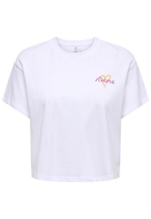 Only Onlannbel S/s Boxy Crop Tee Jrs 15348981 T-shirt Korte Mouw 4990462 Bright White Amore Simone