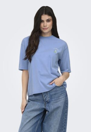 Only Onlshania S/s Print Top Box Jrs 15372195 T-shirt Korte Mouw 4991361 Ultramarine Lime Crush Club