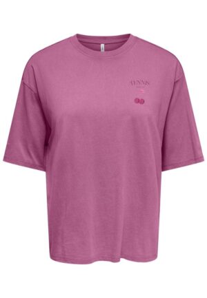 Only Onlshania S/s Print Top Box Jrs 15372195 T-shirt Korte Mouw 5044939 Wild Orchid Sangria Tennis