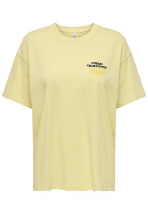 Only Onlvivvi S/s Lovely Top Jrs 15346761 T-shirt Korte Mouw 4993432 Sunlight Lemon Exotic Roots