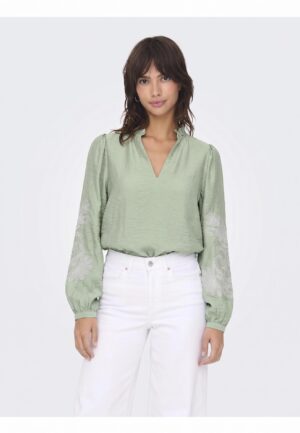 Only Onlnew Malou L/s Emb Top Wvn Cs 15344970 T-shirt Lange Mouw 5008685 Laurel Green