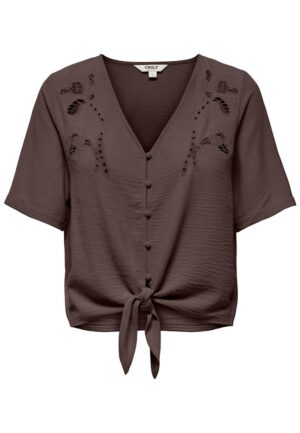 Only Onlevalou Mette 2/4 Knot Top Wvn 15371083 T-shirt Korte Mouw 5046740 Shopping Bag