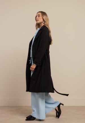 Studio Anneloes Laurine Bonded Trenchcoat 13591 Zomerjassen 9000 Black