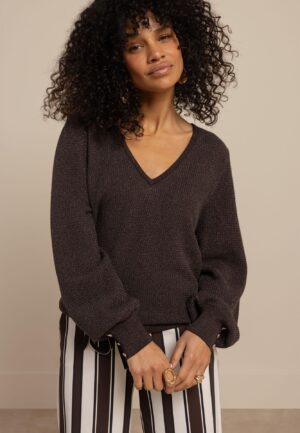 Studio Anneloes Nika Structure Pullover 13601 Trui 8700 Espresso
