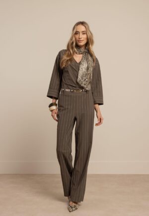 Studio Anneloes Primrose Stripe Jumpsuit 13474 Jumpsuit 7414 New Army/kit