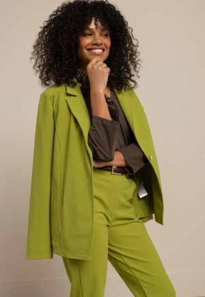 Studio Anneloes Annet Bonded Blazer 13486 Blazers 2900 Dark Lime