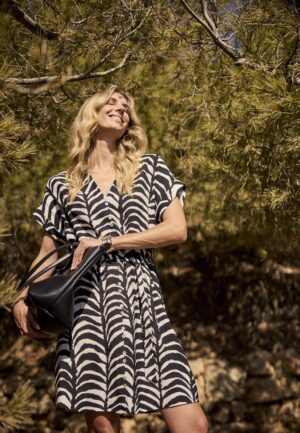 Tramontana Dress Palm Eclipse C28-20-501 Jurk 009998-printblacks