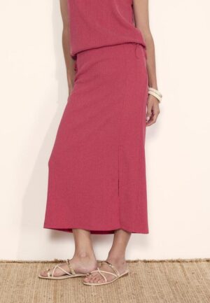 Tramontana Crinkled Maxi Skirt T02-20-201 004250-raspberry