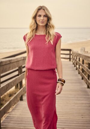 Tramontana Crinkled Sleeveless Top T02-20-402 Tops En Singlets 004250-raspberry