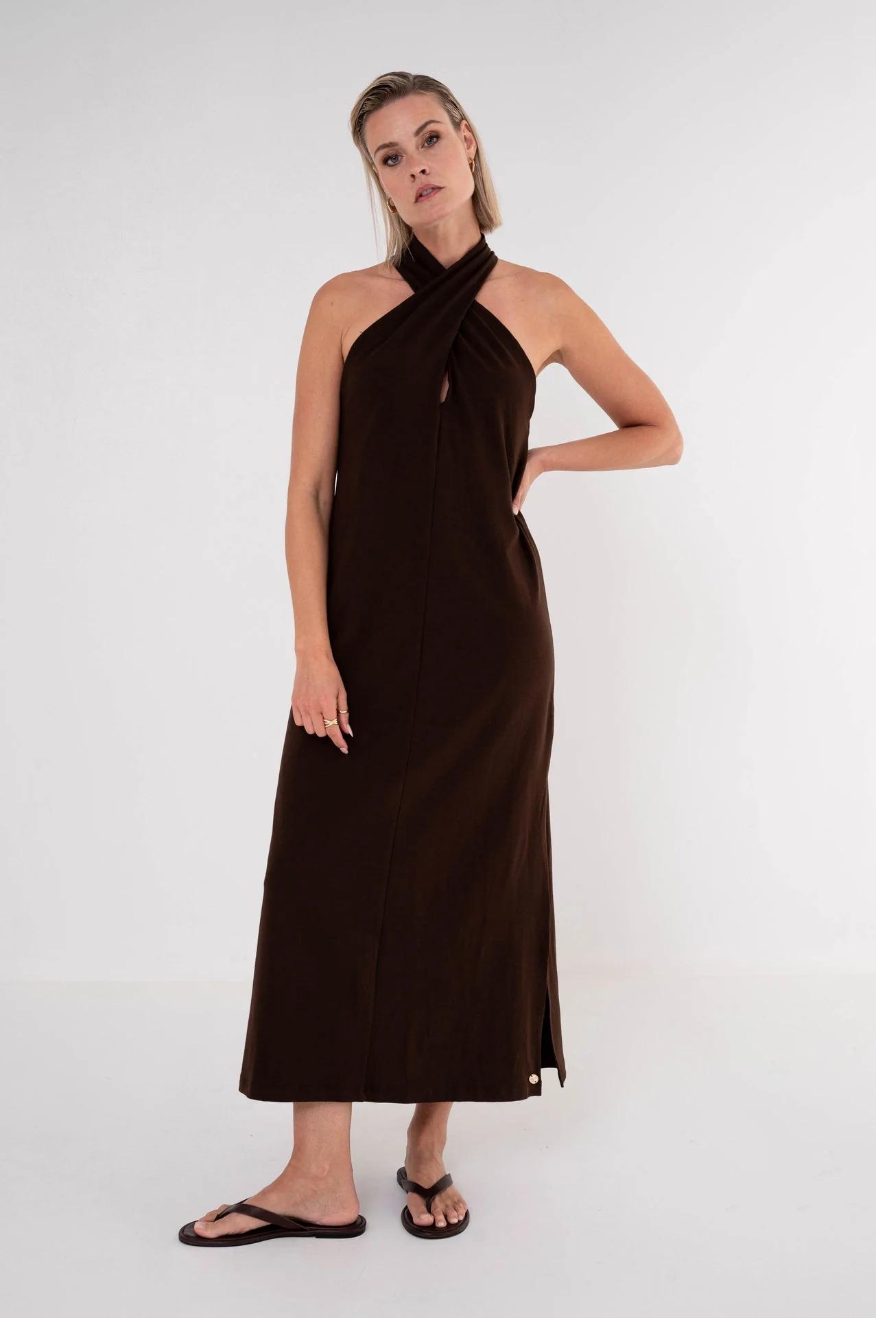 Maicazz Tessa Dress Su26.40.510 Jurk Choco