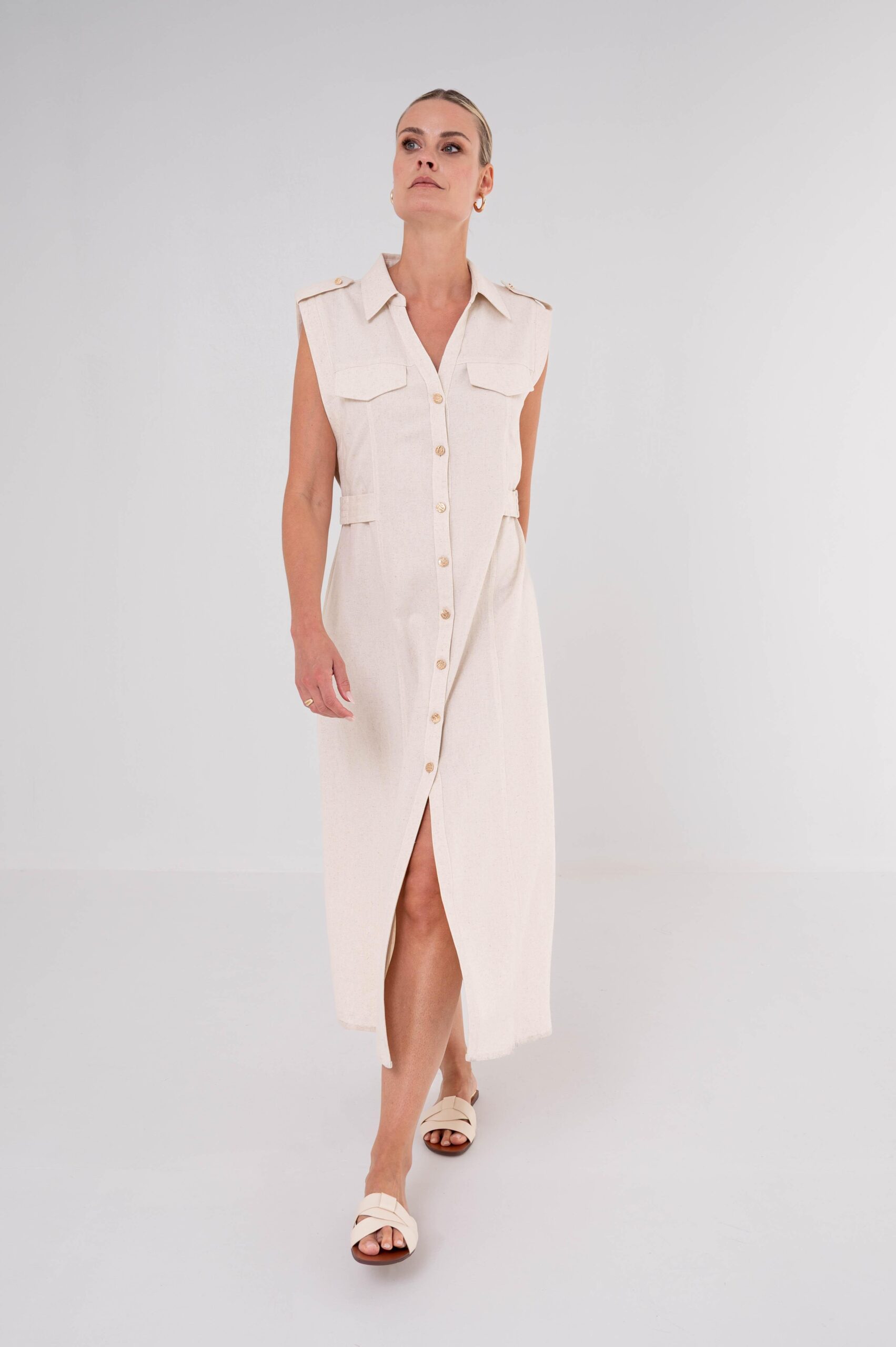 Maicazz Trisa Dress Su26.40.513 Jurk Light Sand