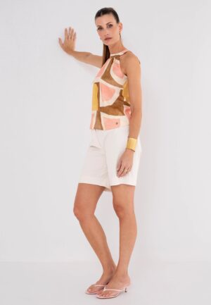 Maicazz Tikita Top Su26.60.023 T-shirt Korte Mouw Boho Geo