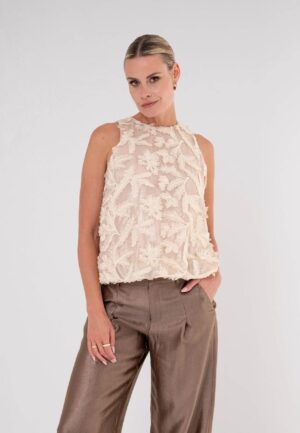 Maicazz Talulah Top Su26.60.523 T-shirt Korte Mouw Light Sand