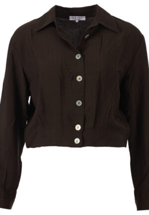 Enjoy - Bruin | Dames | Jasje | Bruin | XXL | regular | Kamst mode