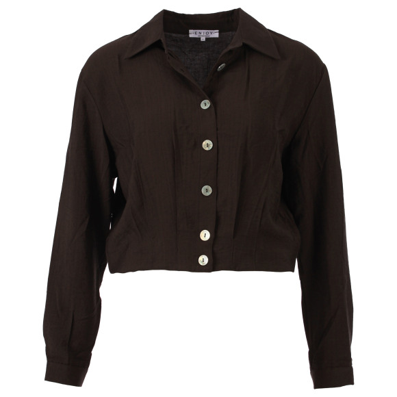 Enjoy - Bruin | Dames | Jasje | Bruin | S | regular | Kamst mode