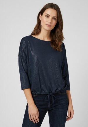 Elvira Casuals Top Britt E1 26-015 T-shirt Korte Mouw 100 Navy