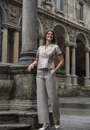 Elvira Casuals Trouser Zenzi E1 26-036 Broek 1056 Creme Melange