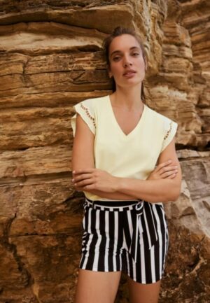 Lady Day Lake L24.375.3223 T-shirt Korte Mouw Butter Yellow