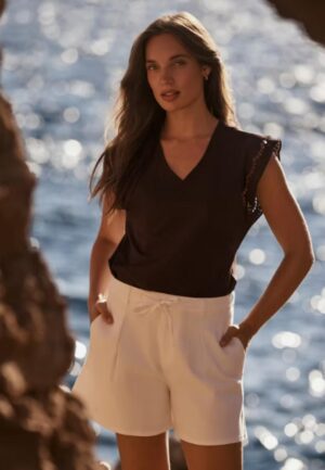 Lady Day Lake L24.375.3223 T-shirt Korte Mouw Dark Brown