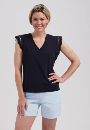 Lady Day Lake L24.375.3318 T-shirt Korte Mouw Black