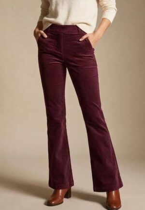 Helena Hart Broek Flair Velvet 7559 Flared Wine