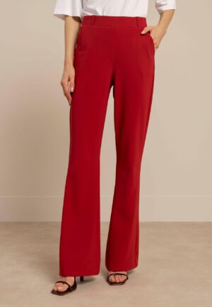 Studio Anneloes Flair Bonded Trousers 13652 Flared 4000 Ruby Red