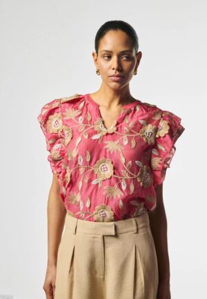 Aaiko Yaella 3d Ten 518 T-shirt Korte Mouw 171641 Hibiscus Red