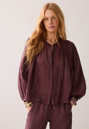 Summum Blouse Ramie 2s3508-12462 Blouse 334 Deep Fig