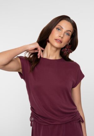 Geisha Top 62330-20 T-shirt Korte Mouw 470 Bordeaux