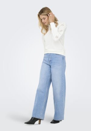 Only Onlfemme L/s Ub Swt Noos Sweater Cloud Dancer