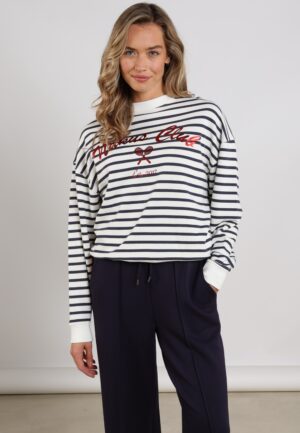 Nukus Paige Sweater Stripe Nks03033 Sweater White/blue