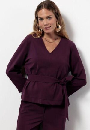 Studio Anneloes Vesper Twill Top 13361 Longsleeves Blackberry