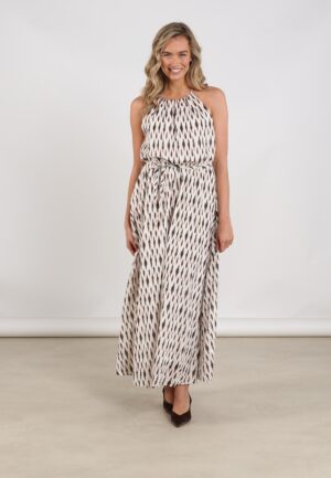 Nukus Monique Dress Print Nks14028 Lange Jurken 143 Offwhite/fango