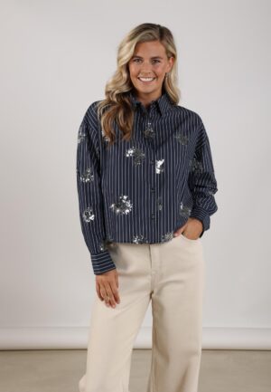 Nukus Tessa Blouse Paillet Nks02151 Blouse 70 Navy