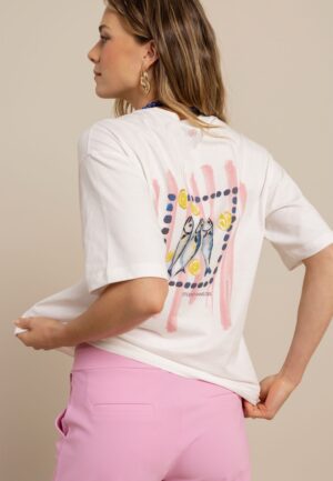Studio Anneloes Fiep Sardines T-shirt 13826 T-shirt Korte Mouw 1100 Off White