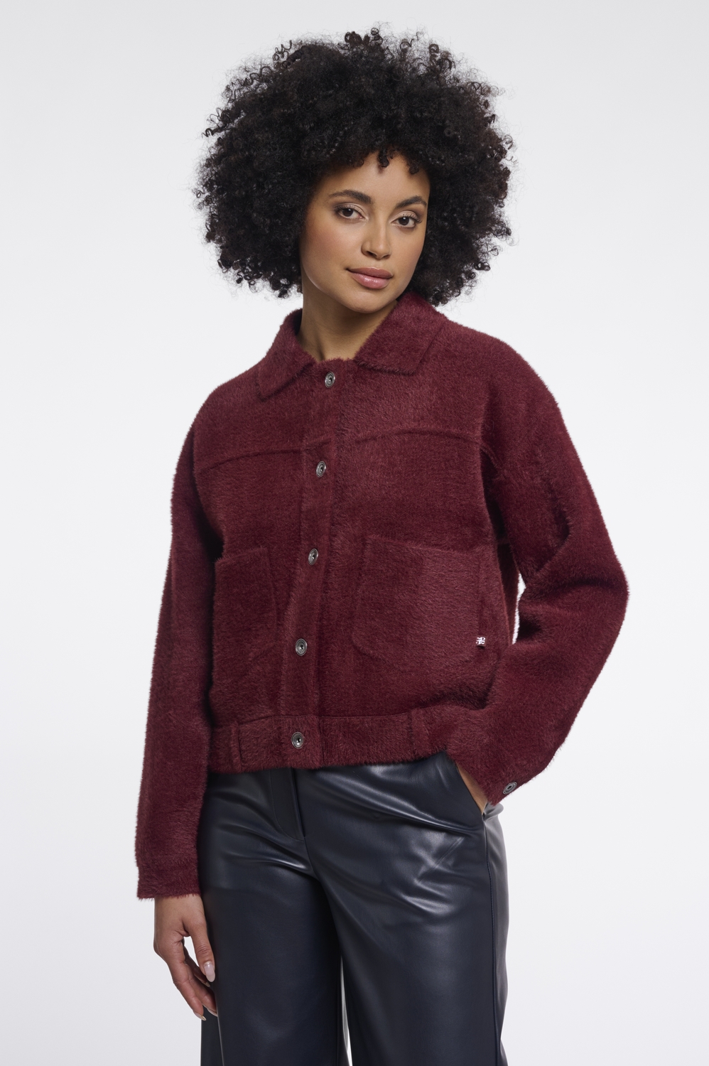 Rino - Pelle Bubbly.5002611 Boxy Jacket Jackets 11110 Sangria