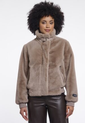 Rino - Pelle Ambra.7002611 Short Faux Fur Jacket Jackets 11100 Mocha Latte