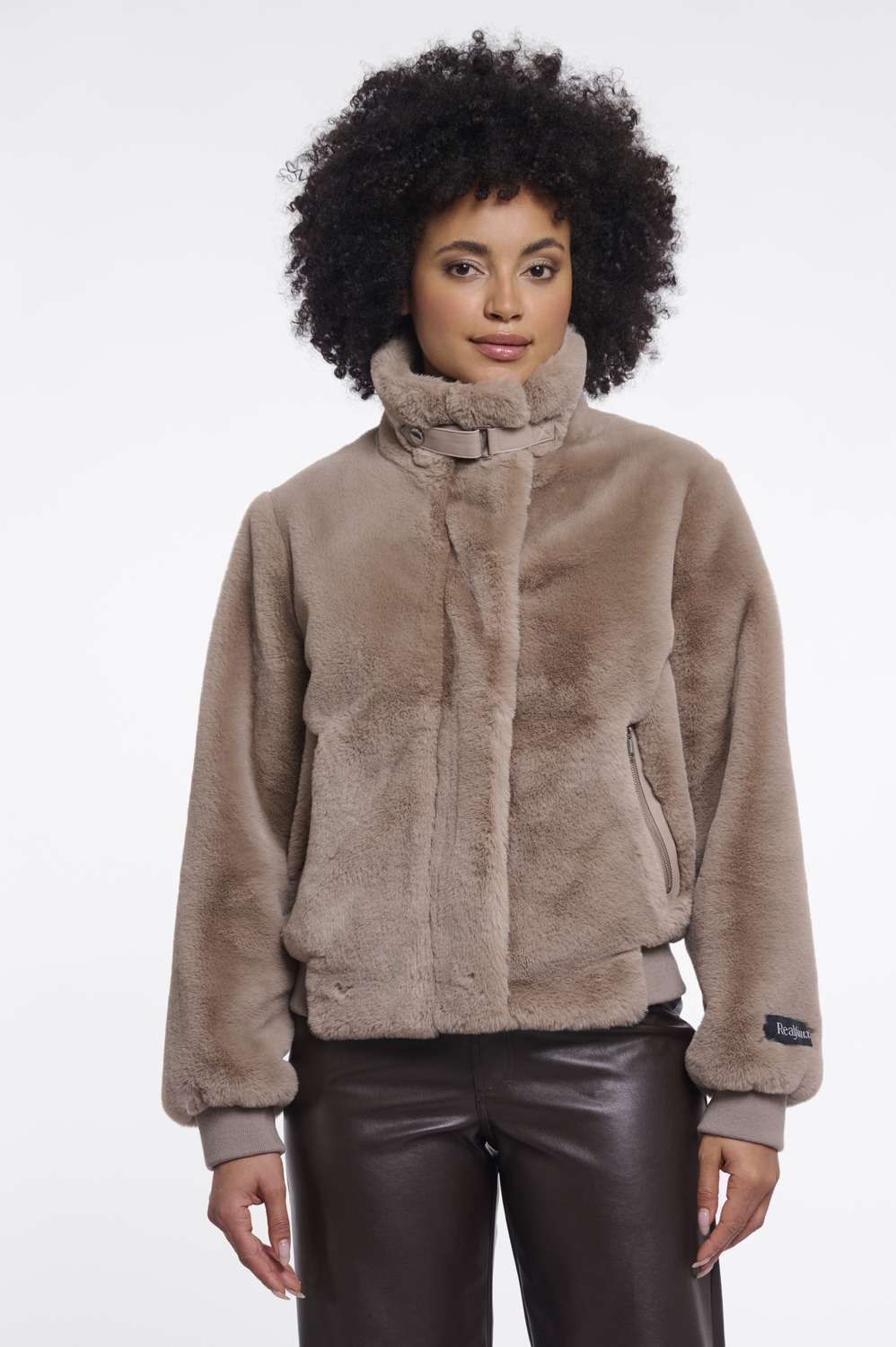 Rino - Pelle Ambra.7002611 Short Faux Fur Jacket Jackets 11100 Mocha Latte