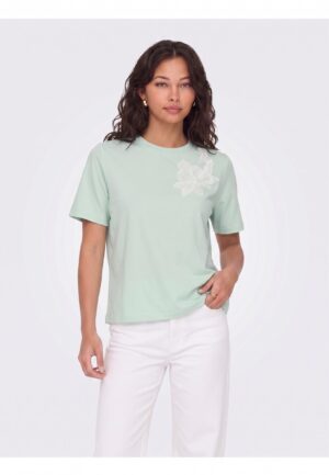 Only Onlsophia S/s Embroidery T-shirt Box Jrs T-shirts Green Lily