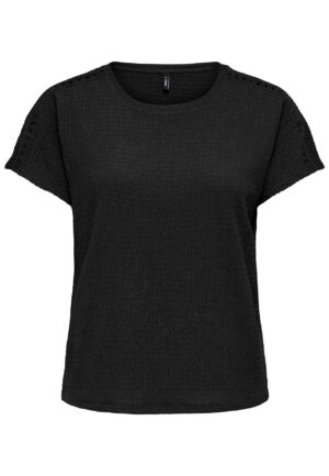 Only Onldebbie S/s Detail Top Cc Jrs 15376483 T-shirt Korte Mouw 5101392 Black