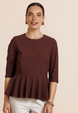 Studio Anneloes Kacie Top 13836 T-shirt Korte Mouw 8600 Chestnut