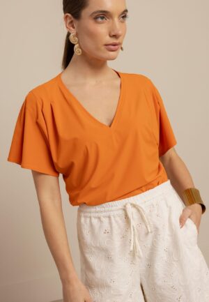 Studio Anneloes Viola Top 13892 T-shirt Korte Mouw 2600 Orchid Orange