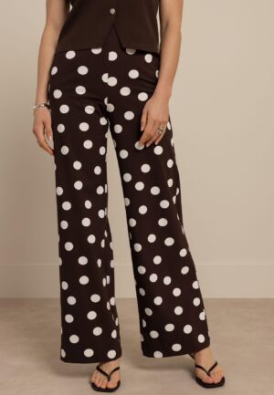 Studio Anneloes Lexie Dot Trousers 13934 Broek 8717 Espresso/ecru