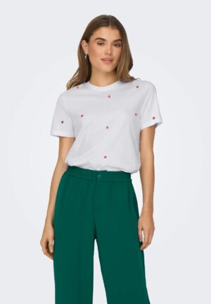 Only Onlketty S/s O-neck Top Jrs Noos T-shirts Bright White