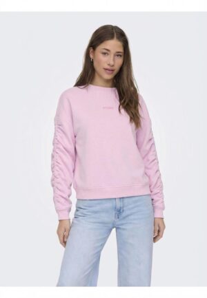 Only Onlsweat L/s Ruched Crew Swt Sweater Winsome Orchid