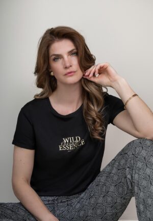 Elvira Casuals T-shirt Wild Essence E2 26-065 T-shirt Korte Mouw 4 Black